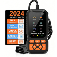 Escáner OBD2 V520, Lector de Códigos, Comprobación de Luz de Advertencia del Motor, Sensor O2, Prueba EVAP, Monitor de Abordaje, Comprobación de Emisiones, Herramienta de Diagnóstico con Cable, 1 Año de Garantía