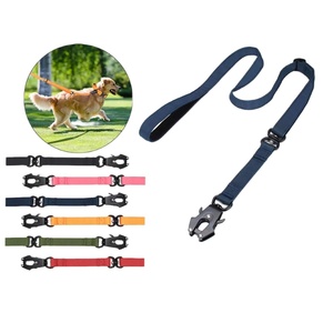 Correa de <span class=keywords><strong>perro</strong></span> de doble cara de dos asas de lujo, nailon reflectante, 3M, Collar resistente, acolchado, para caminar, perros grandes, moda personalizada - Product Image 2