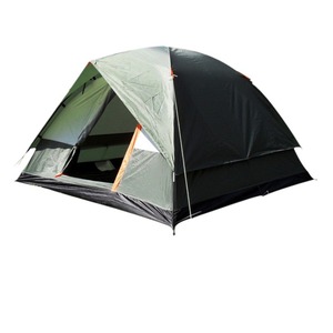 Carpa de Camping de Doble Capa 7x7 pies (200x200x130cm) Impermeable para 3-4 Personas, Ideal para Viajes Familiares al Aire Libre, Fácil de Instalar, Color Verde Militar - Product Image 4
