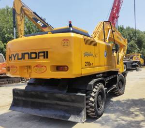 Excavadora de ruedas Hyundai 210W-7 de segunda mano Maquinaria de construcción de buen rendimiento Hyundai 210w-7 en venta - Product Image 5