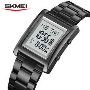<span class=keywords><strong>Skmei</strong></span>-Montre de poignet multifonction en acier inoxydable pour homme, montre de luxe avec horloge numérique <span class=keywords><strong>Bluetooth</strong></span>, 2591 - Product Image 4