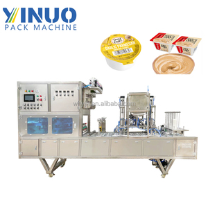 Yijianuo Wholesale Food Container Sesame Chocolate Sauce Automatic Cup Tray Filling And Sealing Machine