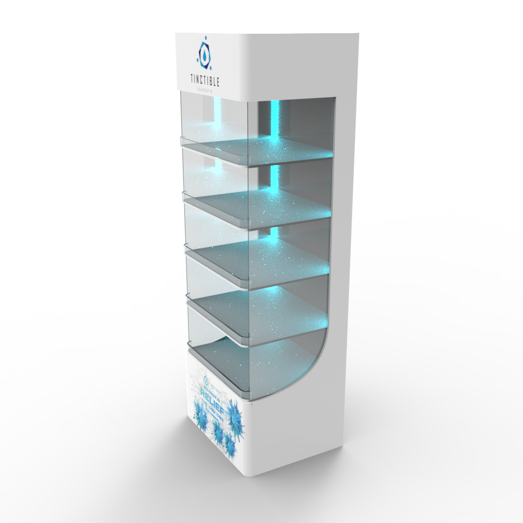 Sacked Food Display Stand 5 Tier Acrylic Snack Display Rack with LED Light Floor Stand Shelf for Retail Shop — view 4