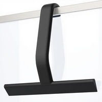 Rasqueta de Ducha de Silicona Todo en Uno Hang con Gancho Integrado para Baño, Ventana, Espejo, Azulejos, Pared, Coche, 10 Pulgadas, Negra