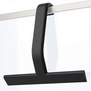 Hang All-in-One Silicone <strong>Shower</strong> <strong>Squeegee</strong> with Built-in Hook for Bathroom Window Mirror Tile Wall Car 10-Inch Black - Product Image 1