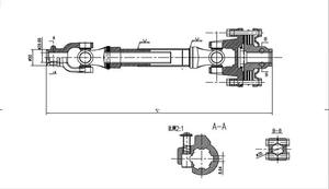 Agricultural PTO Drive Shaft for Tractor Spline Shaft Cover Mower Flexible <b>Gearbox</b> Overrun Clutch T Series Connection with - Product Image 4