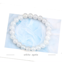 Bracelet en pierres précieuses naturelles pour femmes, 8mm, 1 pièce, en cristal extensible, pour la guérison, vente en gros