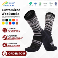 Chaussettes de ski de compression sportives montantes en molleton épais pour l'hiver, idéales pour la randonnée en extérieur – Vente en gros