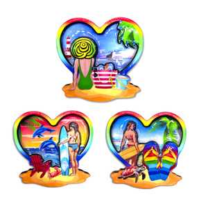 Imán de nevera de recuerdo de Tahití, Polinesia Francesa, con diseño de logotipo personalizado, regalo de <span class=keywords><strong>viaje</strong></span>, de madera MDF, para playa y surf. - Product Image 4