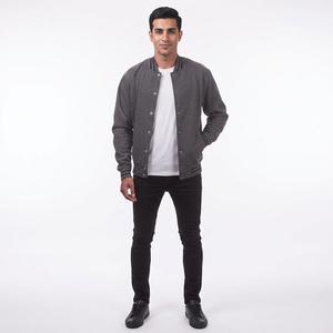 Nouvelle Arrivée Vente en Gros Vestes Collégiales pour Garçons Style Varsity en Laine avec Manches en Cuir et Écussons Respirantes Décontractées Hiver - Product Image 1