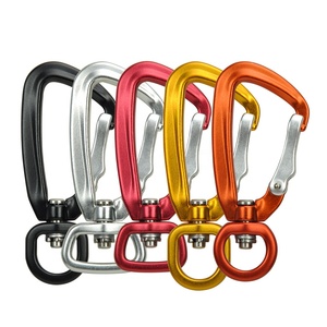 Carabiner Clip Swivel 4Kn Custom Aluminum Rotating Carabiner Hooks For Dog Leash