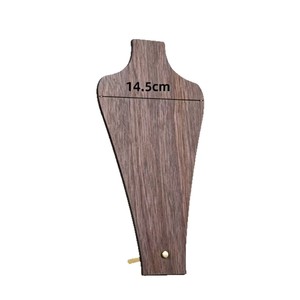 Jingheju Walnut Wood Jewelry Display Stand With Necklace Panel For Desktop Organization And Stylish Presentation - Product Image 5