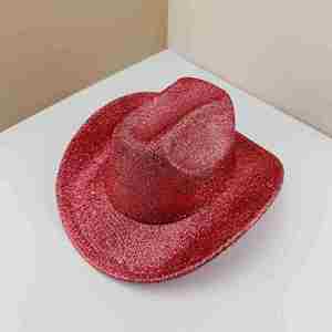 Sombrero de Vaquero Dorado al por Mayor para Mujer, Estilo Occidental, PVC Ecológico, en Blíster - Product Image 5