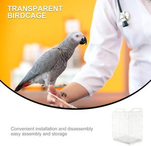 <span class=keywords><strong>Cage</strong></span> à oiseaux en acrylique transparent suspendu <span class=keywords><strong>Cage</strong></span> à oiseaux maison <span class=keywords><strong>Cage</strong></span> de bain d'oiseaux pour perroquets ara inséparables accessoires d'oiseaux - Product Image 6
