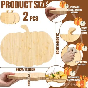 Tabla de cortar de madera con forma de calabaza para decoración de cocina y servir comida - Product Image 2