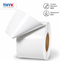 Papier d'étiquettes thermiques sans support adhésif pour balance électronique numérique, rouleau d'étiquettes thermiques sans support, autocollant de transfert thermique