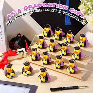 2025 Bulk Bath Toys <strong>Funny</strong> Yellow Graduation <strong>Rubber</strong> <strong>Duck</strong> Sound Floating Feature Kids' Shower Swimming Toy Graduation <strong>Rubber</strong> <strong>Duck</strong> - Product Image 4