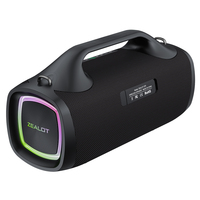Enceinte portable Bluetooth étanche ZEALOT S79 avec lumière RVB, caisson de basses portable, 100 watts