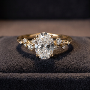 Custom Luxury Filled <b>Diamond</b> <b>Rings</b> S925 Silver 18K Gold Plated 1CT CVD HPHT Oval Lab Grown Color D IGI Certified Excellent Cut - Product Image 3