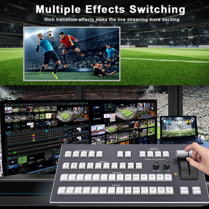 Chuyên nghiệp 14 kênh PGM & pvw tricaster sống sản xuất bảng điều khiển USB2.0 Plug and Play video Switcher cho nhà thờ - Product Image 3
