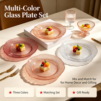 Assiettes de mariage en verre de luxe, durables et écologiques, assiettes de présentation de 13 pouces pour hôtels et mariages