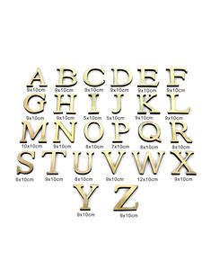 Pegatinas <span class=keywords><strong>de</strong></span> pared <span class=keywords><strong>de</strong></span> espejo acrílico 3D dorado con letras en <span class=keywords><strong>inglés</strong></span> y números EVA, decoración autoadhesiva para el hogar con adornos - Product Image 6