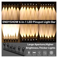 Projecteur LED Pinspot RGBW DMX512 Pknight avec corps en alliage d'aluminium, protection IP65, projection de faisceau, intensité variable, pour scène, mariages et événements
