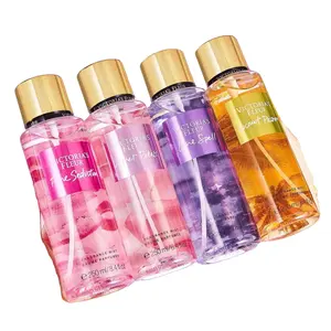 Victoria Fragrance Marque privée Femmes Déodorant Secret Body Spray Femme Eau De Parfum JL Bodymist 250ml Bouteille en verre Floral