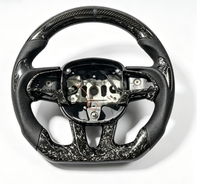 Volant personnalisé en fibre de carbone véritable avec LED pour Dodge Charger Challenger 2015+ Jeep Grand Cherokee Trackhawk SRT