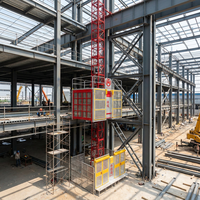 Ascenseur de chantier électrique à pignon de crémaillère SC200U de 2 tonnes |   Monte-charge de marchandises |   Transmission par engrenages de type U brevetée