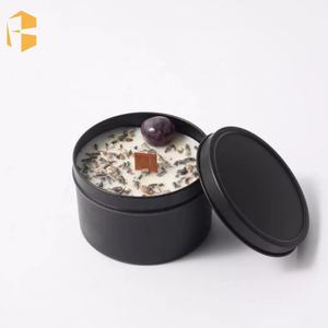 <span class=keywords><strong>2025</strong></span> all'ingrosso della decorazione domestica della latta del barattolo della candela della fragranza della pietra di cristallo olio essenziale naturale della cera di soia candele profumate personalizzate - Product Image 4