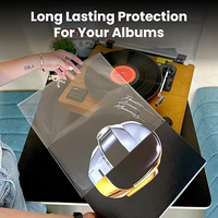 Protector de Discos de Vinilo Transparente de 12 Pulgadas, Plástico PP PET, Antipolvo, Libre de Ácidos, Antiestático, Funda Interior para LP