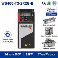 Variador de Frecuencia HYTECON de 2.2kW 3HP VFD 380V Trifásico, Ahorro de Energía, Servicio Pesado, Protección Avanzada del Motor para Compresor