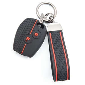 Housse <span class=keywords><strong>de</strong></span> clé en silicone à 2 boutons avec porte-clés, <span class=keywords><strong>coque</strong></span> <span class=keywords><strong>de</strong></span> clé télécommande pour <span class=keywords><strong>Renault</strong></span> <span class=keywords><strong>Modus</strong></span> Clio 3 Twingo Kangoo - Product Image 5
