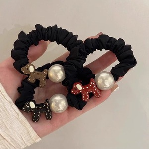 Coleteros de Goma de Alta Elasticidad con Diseño de Cachorro de Dibujos Animados Coreanos para Mujer, Estilo Francés, Sencillos para Cola de Caballo - Product Image 2