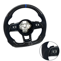 Volant sport en cuir perforé en fibre de carbone pour Volkswagen Golf 5 6 7 R MK5 MK6 MK7 Gti Polo Passat CC B8 B6