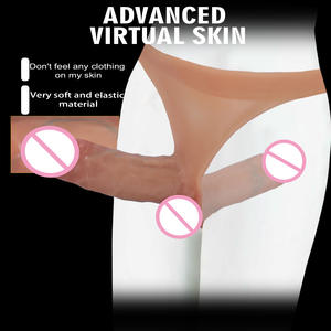 ストラップハーネス高弾性シリコーンウェアラブル2ディルドパンティーソリッドペニスリアルディルド大人大人のおもちゃレズビアンカップル肉 - Product Image 5