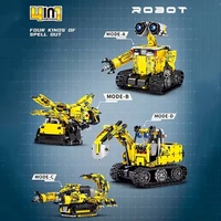 828 pièces STEM DIY Blocs de construction robotiques Modèle de jouet 4 en 1 Robot programmable à double mode (APP et télécommande) Kits de construction de briques robotiques
