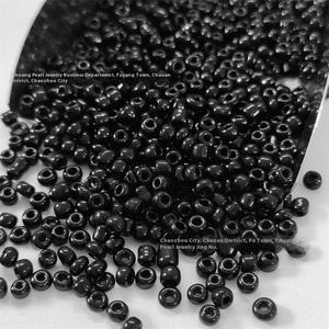 단색 라운드 유리 구슬 블랙 3D DIY 수제 페르시 보석 액세서리 의류 및 도매 - Product Image 4