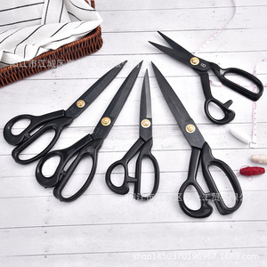 Tailor Scissors Carbon Steel Black Blade Plastic Handle For <b>Sewing</b> Garment Cutting 6 8 10 12 Inch - Product Image 1