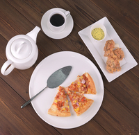Service de vaisselle en porcelaine blanche, assiettes plates en céramique pour la restauration commerciale