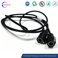 Câble de connexion circulaire industriel étanche IP67, faisceau de câbles multi-âmes avec connecteur aviation pour le contrôle des capteurs de machine