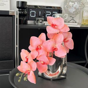 Fleur artificielle d'orchidée Phalaenopsis en soie, impression 3D, faite à la main, décoration d'intérieur, accessoires de mariage, décoration de Pâques - Product Image 3