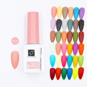 De secado rápido un paso esmalte de Gel de uñas UV LED remojo 7 ml 3 en 1 Gel esmaltado de uñas Color