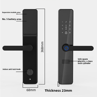 Cerradura Inteligente Tuya con Huella Dactilar Biométrica, Reconocimiento Facial, Entrada por Código, Wi-Fi, Almacenamiento en la Nube, Modelo F8 de Aleación de Aluminio