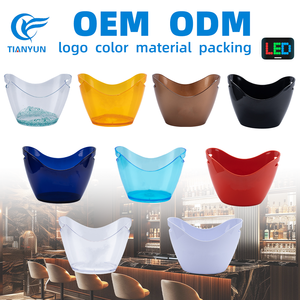 Özel Logolu Plastik Şampanya İçecek Kutuları Partiler İçin İçecek Kabı Şarap Buz Kovaları - Product Image 1