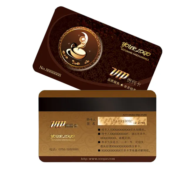 CR80 PVC Plastic Lidkaart Gift card VIP Klantenkaart met reliëf nummer