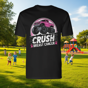 T-shirt à manches longues pour garçon, motif Monster Truck, pour la sensibilisation au cancer du sein, vêtements promotionnels pour enfants - Product Image 3