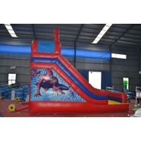 Toboggan gonflable extérieur à voie large Spider-Man Parc d'aventure en vinyle PVC Toboggan gonflable pour enfants Toboggan aquatique gonflable
