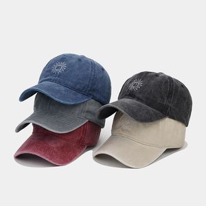 Nouvelle Casquette de Baseball Brodé Effet Vieilli - Casquette Souple Unisexe Rétro à Fermeture Snapback, Chapeau de Soleil Décontracté Tendance pour Hommes et Femmes - Product Image 4